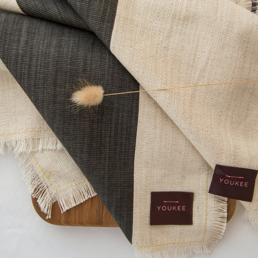 Charcoal Linen Line Napkins